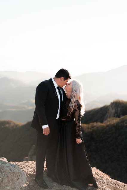 Malibu mountaintop engagement shoot