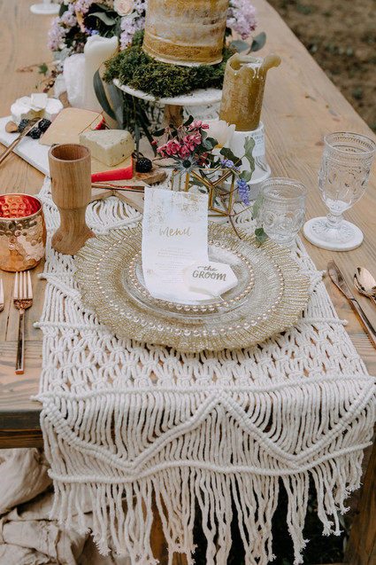 Macrame table runner
