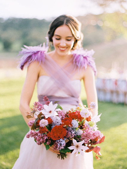 Purple wedding dress