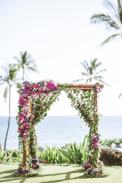 Tropical wedding ceremony