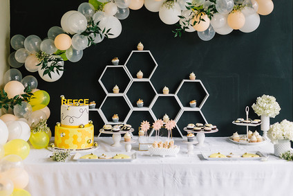 Modern Bee 1st birthday Inspiration