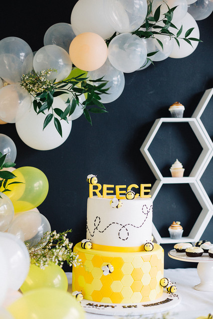 Modern Bee 1st birthday Inspiration