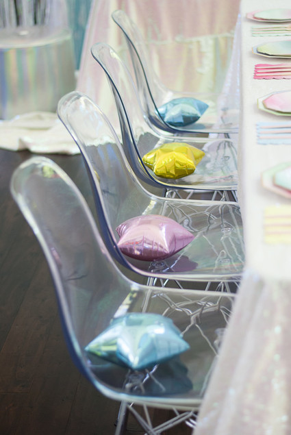 Pastel iridescent girl's birthday party Inspiration