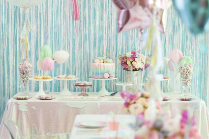 Pastel iridescent girl's birthday party Inspiration