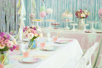 Pastel iridescent girl's birthday party Inspiration