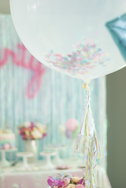 Pastel iridescent girl's birthday party Inspiration