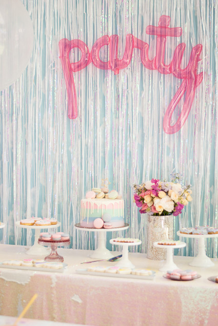Pastel iridescent girl's birthday party Inspiration