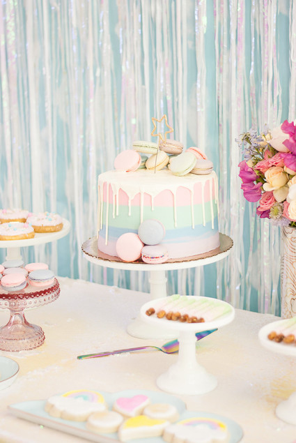 Pastel iridescent girl's birthday party Inspiration