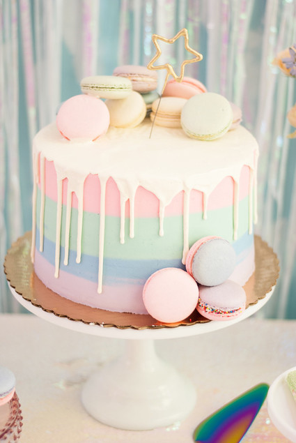 Pastel iridescent girl's birthday party Inspiration