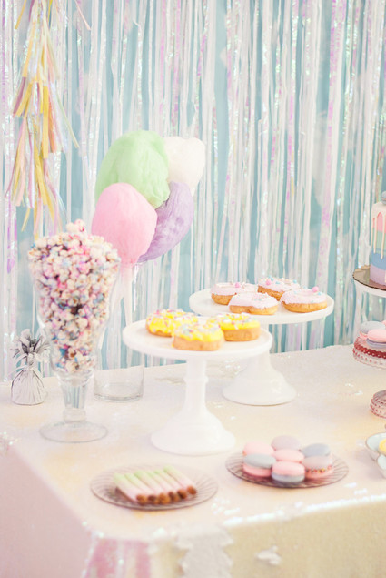 Pastel iridescent girl's birthday party Inspiration