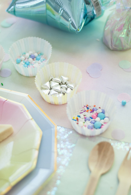 Pastel iridescent girl's birthday party Inspiration