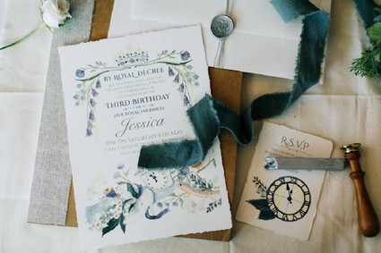 Rustic modern Cinderella invites