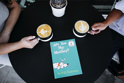 Coffee shop maternity photos