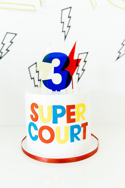 Modern super hero 3rd birthday party