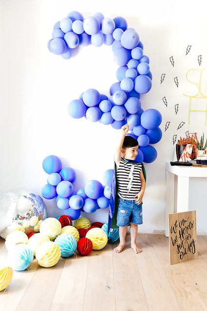 Modern super hero 3rd birthday party
