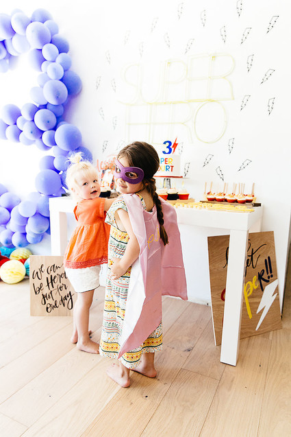 Modern super hero 3rd birthday party
