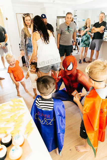 Modern super hero 3rd birthday party