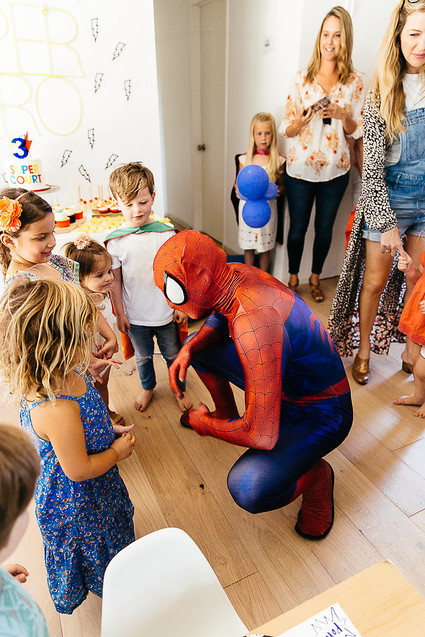 Modern super hero 3rd birthday party
