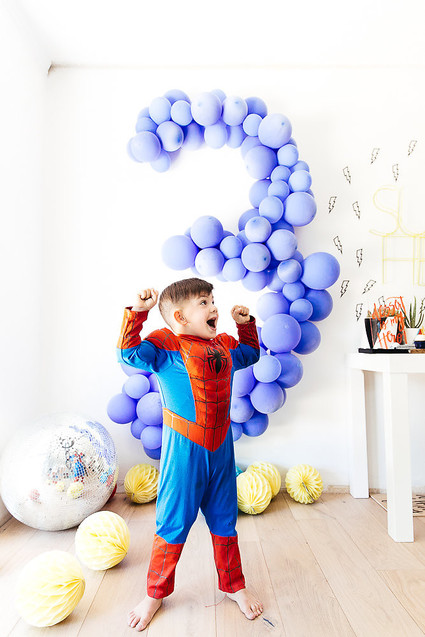 Modern super hero 3rd birthday party Inspiration