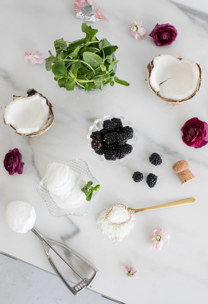 Coconut Water Sorbet Floats Inspiration