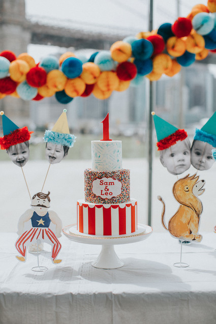 Brooklyn carousel 1st birthday for twins