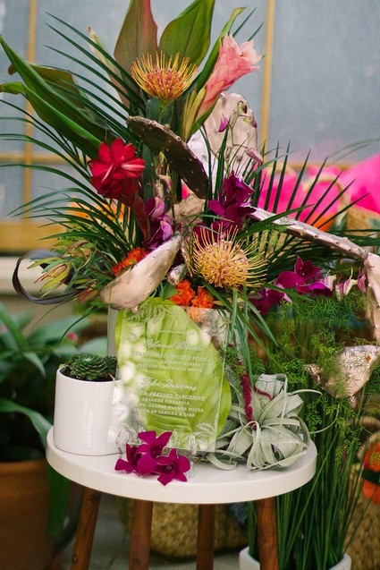 Tiki inspired bridal shower