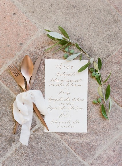 Calligraphy menu