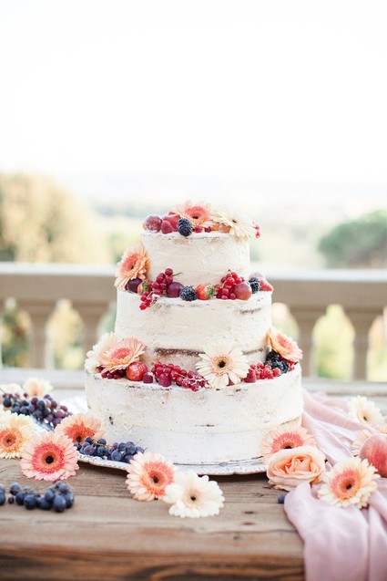 Berry wedding cake