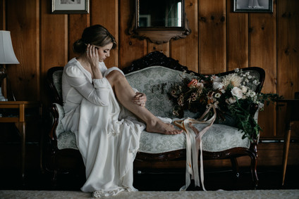 At home elopement inspiration in Maine