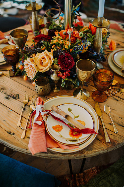 Moroccan inspired place setting