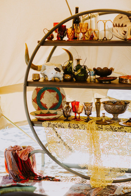 Nomadic desert caravan wedding inspiration