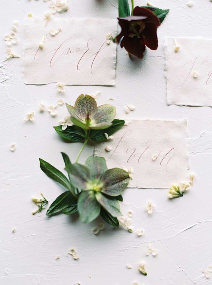 Calligraphy escort cards Inspiration