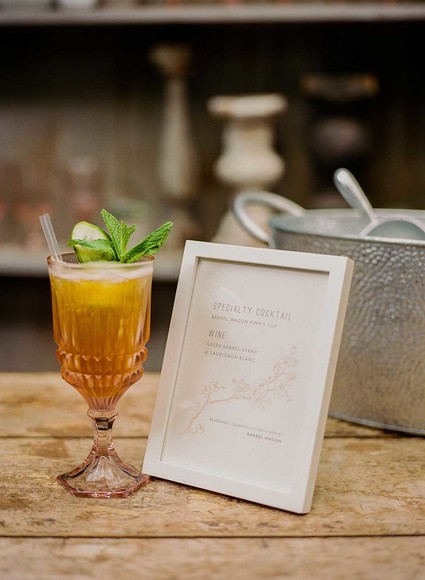 Cocktail menu