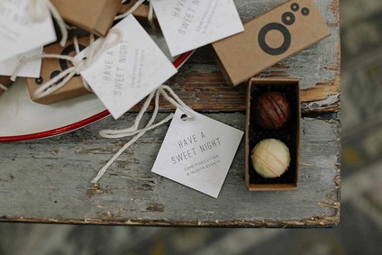 Chocolate favor boxes