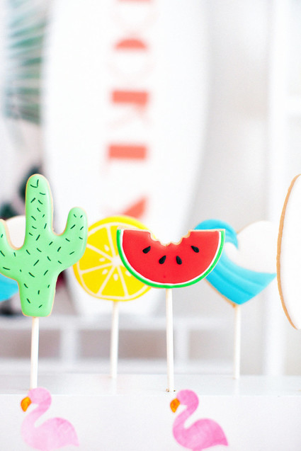 Modern tropical baby shower ideas