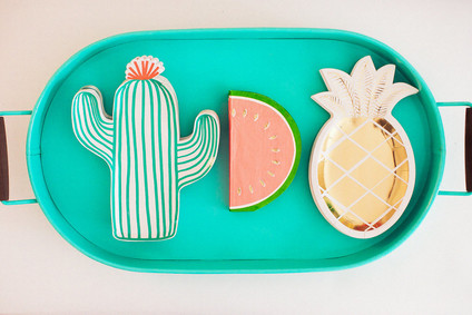 Modern tropical baby shower ideas