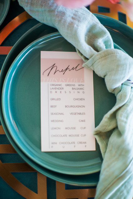 Modern menu