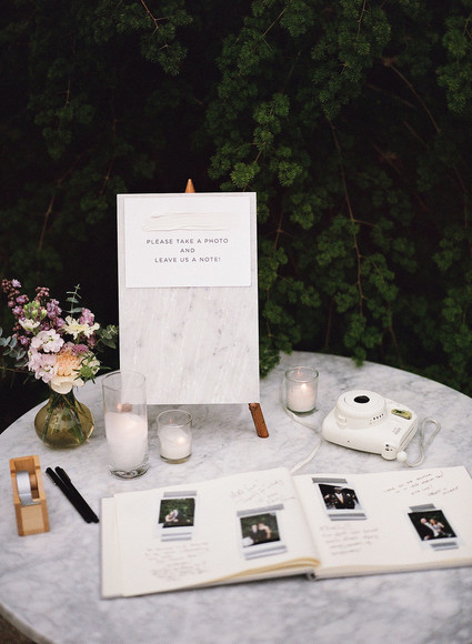 Polaroid guest book
