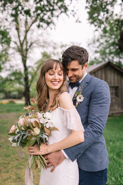 Rustic wedding portrait