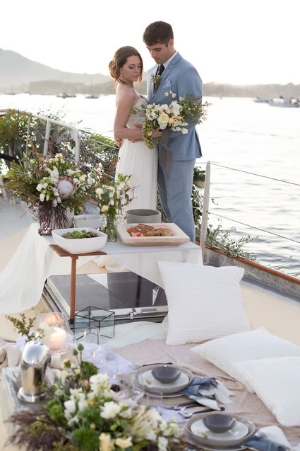 Sailboat wedding portrait