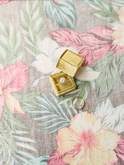 Gold ring box