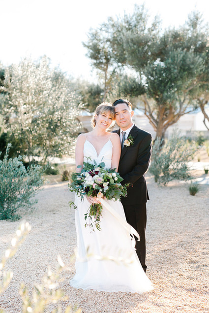 Vineyard wedding portrait