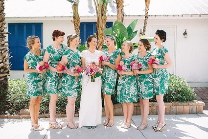 Tropical bridesmaids