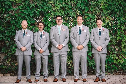 Gray groomsmen suits Inspiration