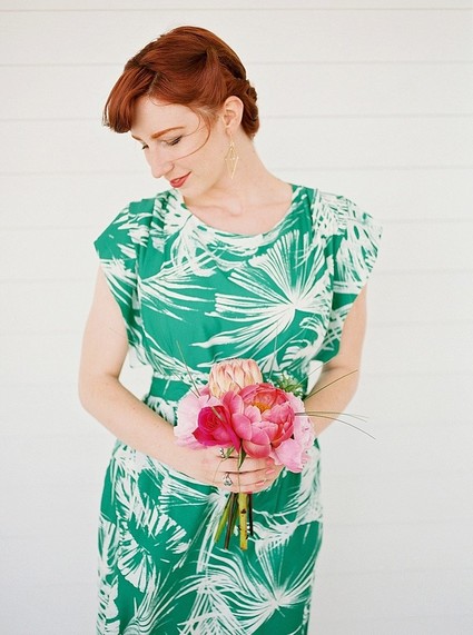 Tropical bridesmaid dress