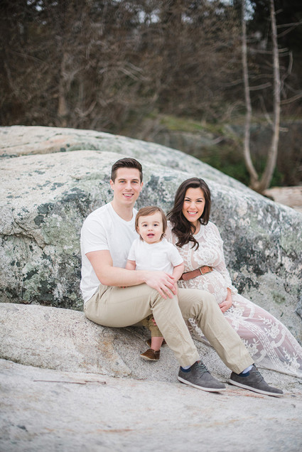 Seaside family maternity photos
