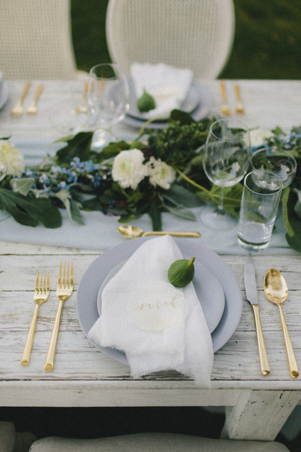 Gray place setting