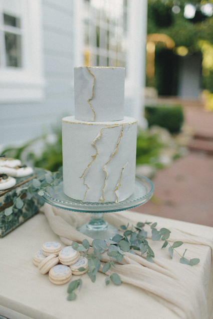 Light blue wedding cake