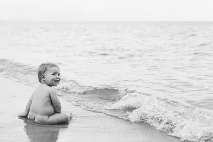 Summery matching sibling photos on the beach