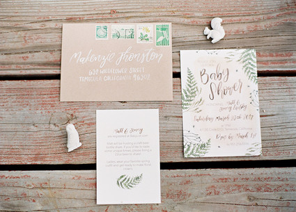 Pretty, rustic baby shower